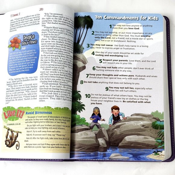 NIV Adventure Bible for Early Readers Children Faux Leather Purple Cover - Picture 8 of 14